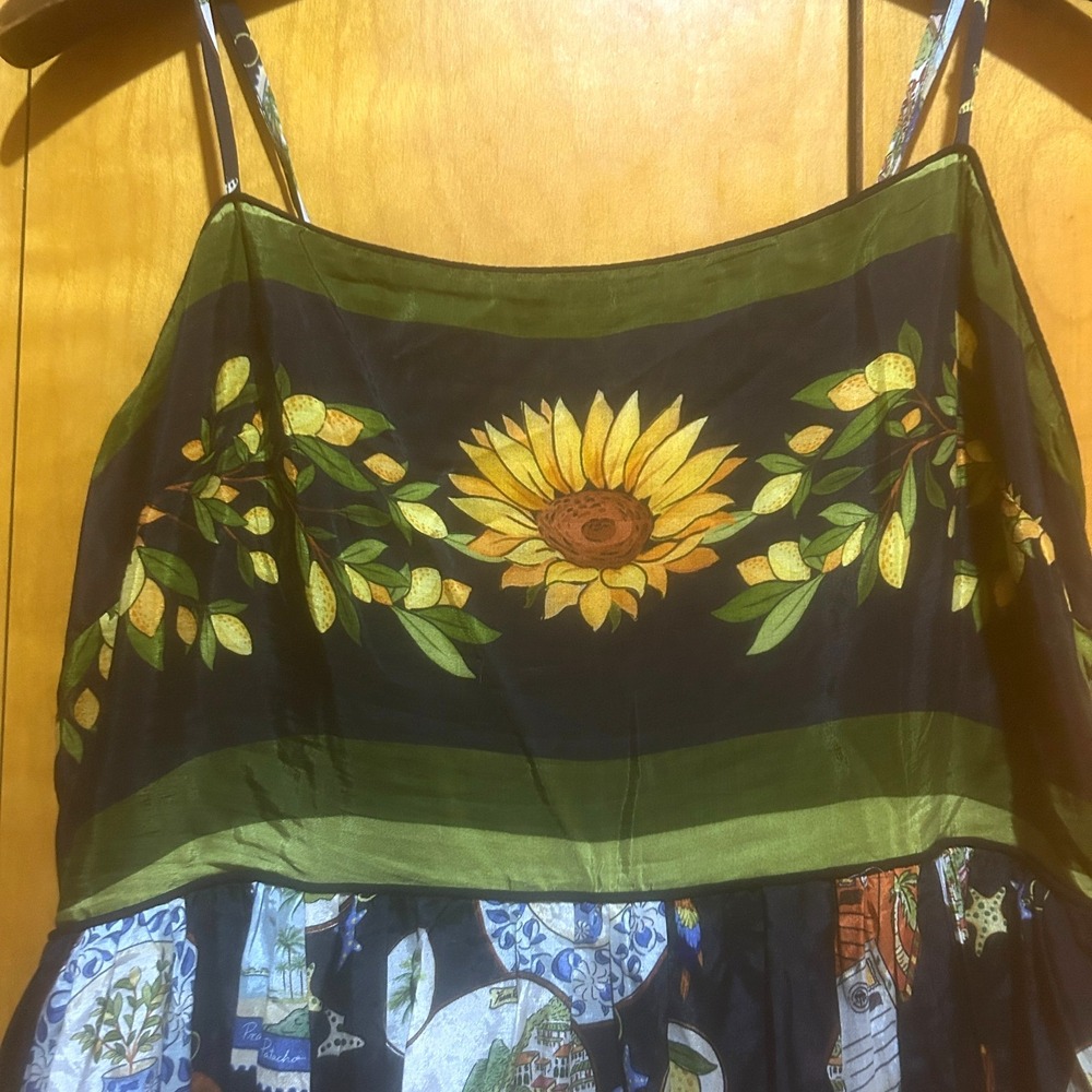 NWT FARM Rio Black Trip Souvenir Maxi Dress Black Large Floral Novelty Print - Picture 4 of 11